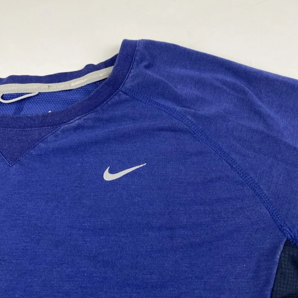 Nike Running Dri-Fit T-Shirt Men’s L Long Sleeve Thumbholes Active V-Stitched